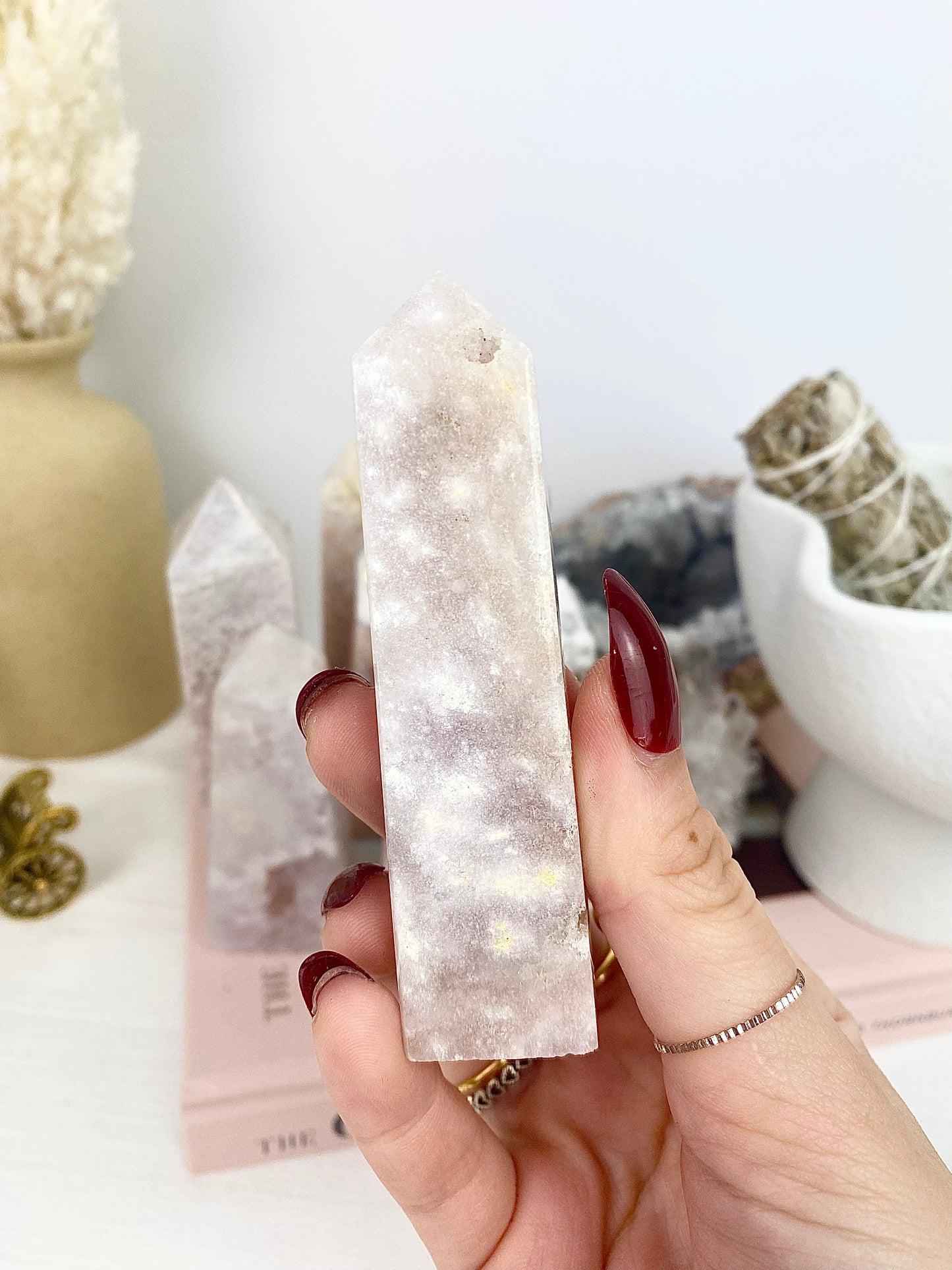 ✿ Pink Amethyst Druzy Towers ✿