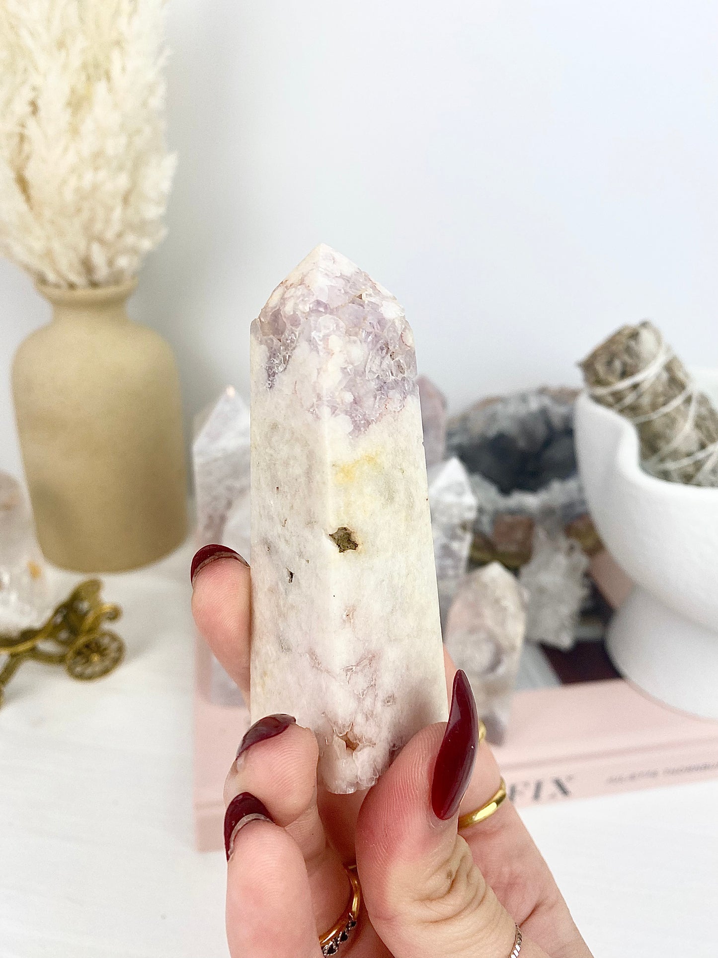 ✿ Pink Amethyst Druzy Towers ✿