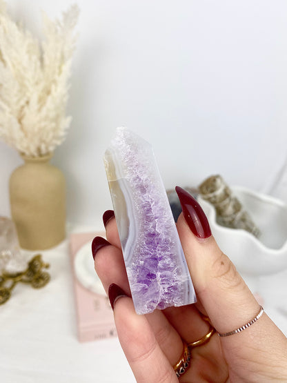 High Quality Polished Druzy Agate Amethyst Towers