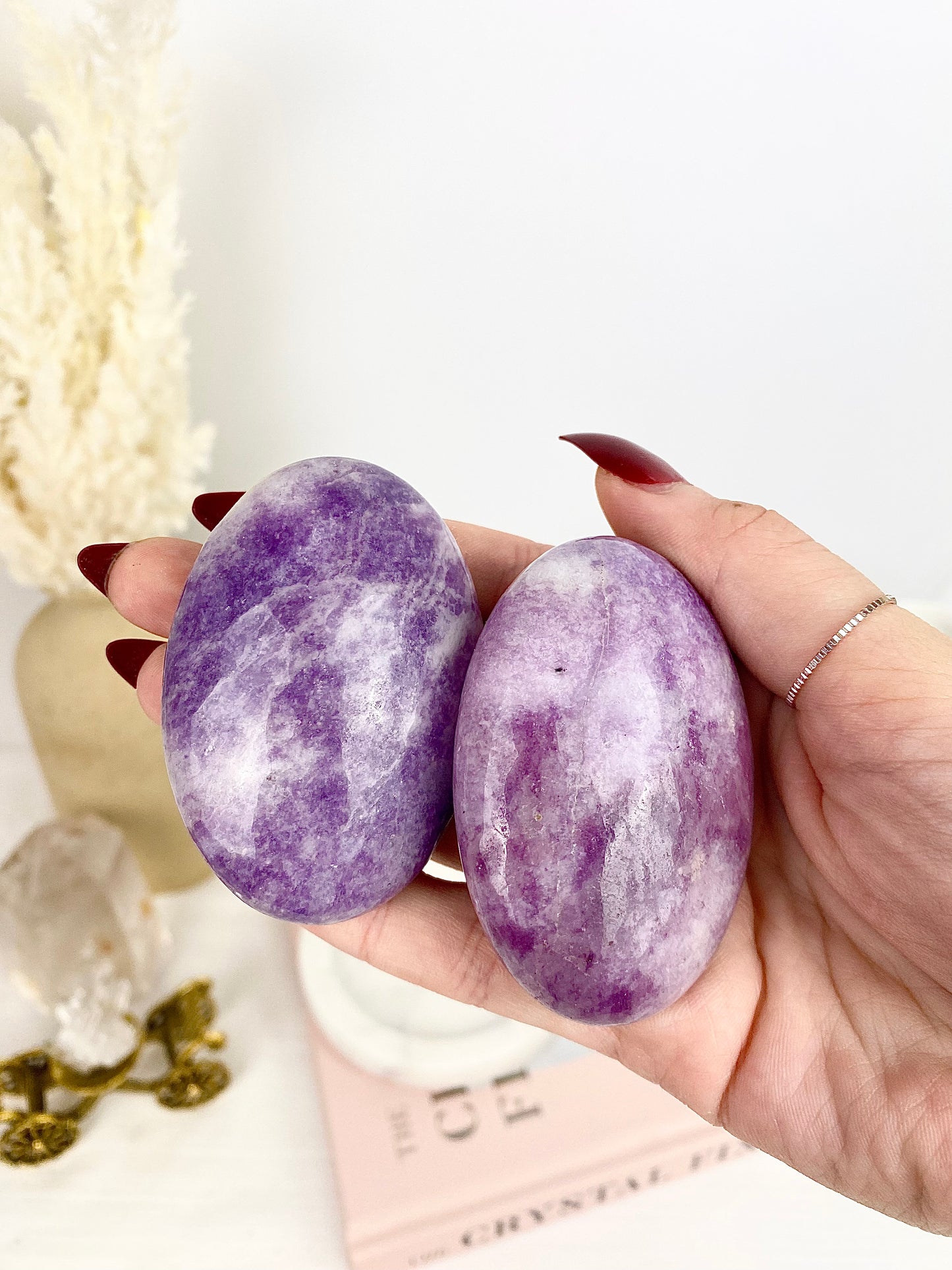 Lepidolite Palmstones