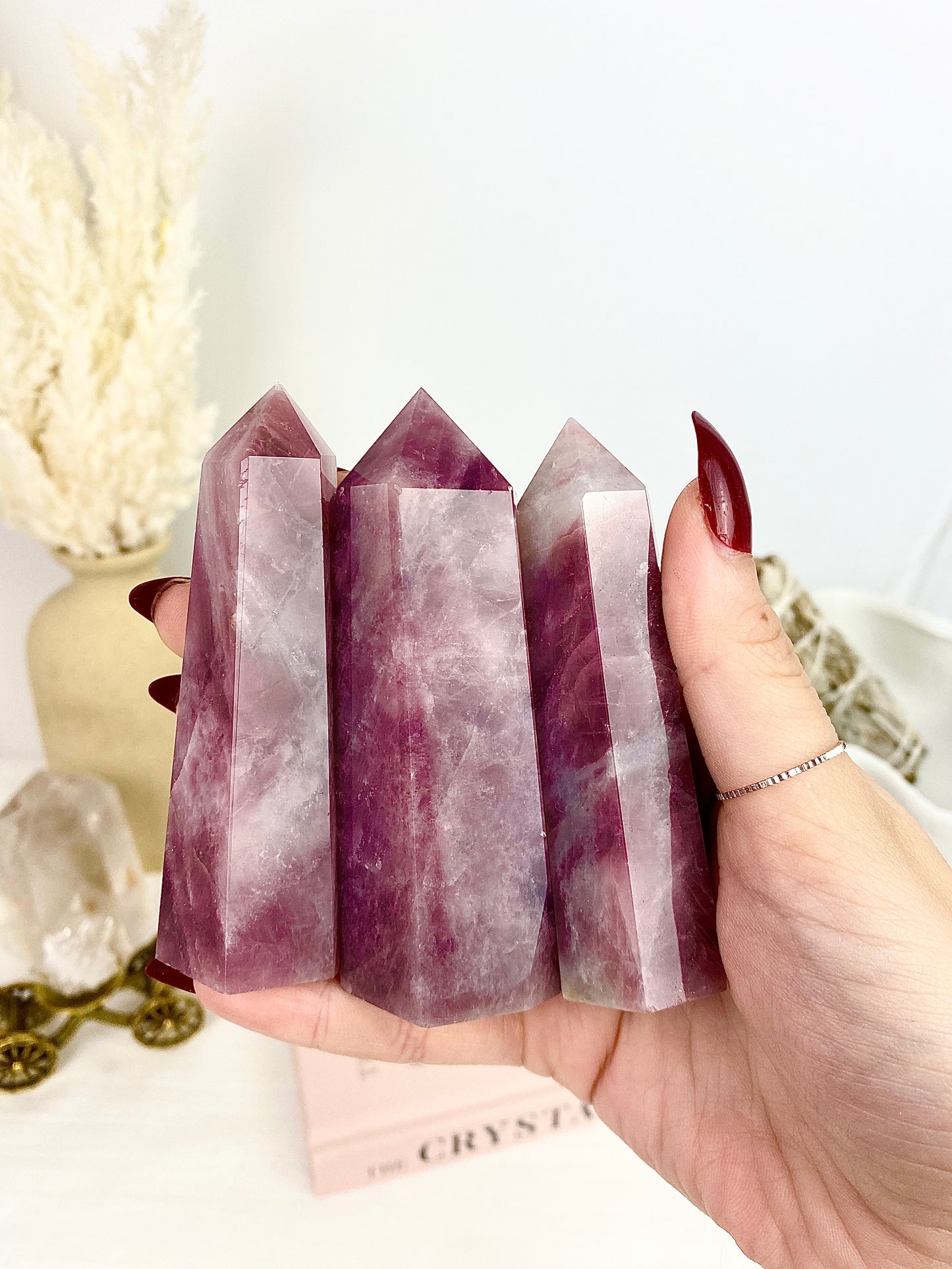 Lavender Rose Quartz Towers