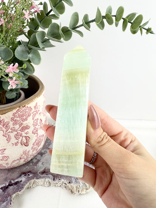 Pistachio Calcite Tower