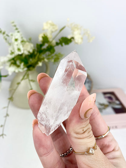 Clear Quartz Half-Polished Point