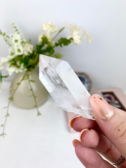 Clear Quartz Half-Polished Point