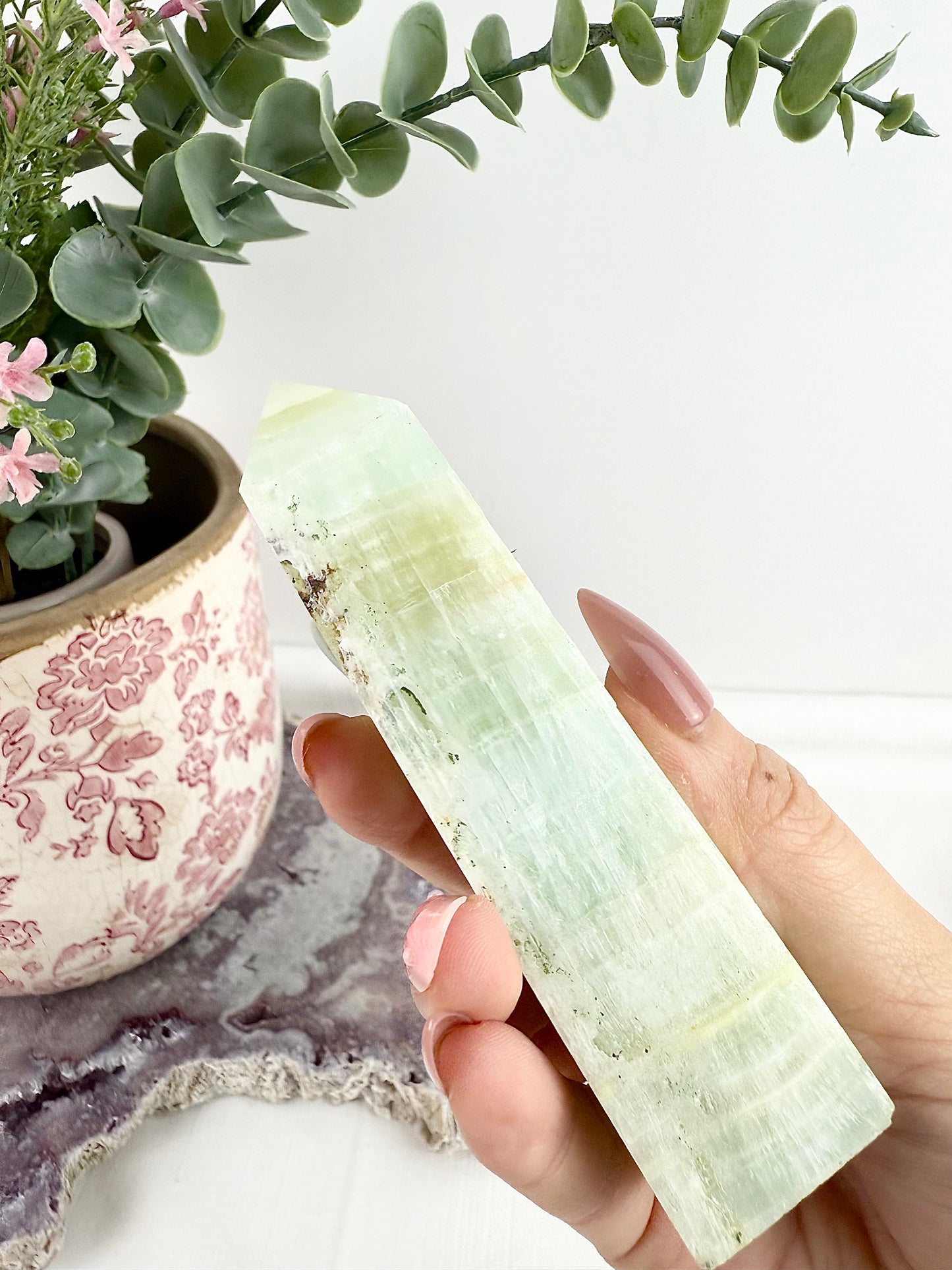 Pistachio Calcite Tower