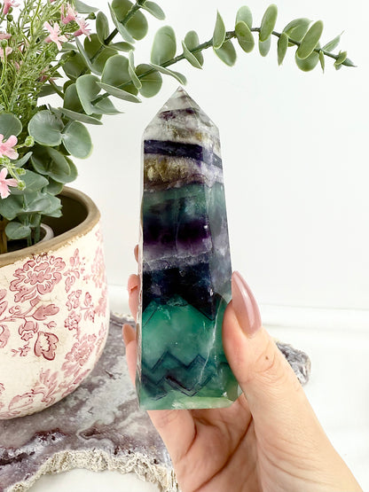 Rainbow Fluorite Large Tower