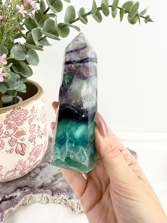 Rainbow Fluorite Large Tower