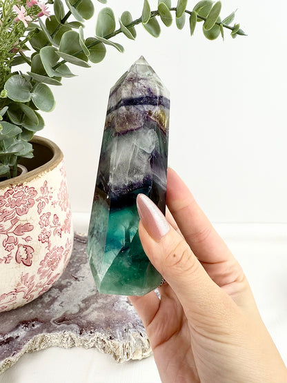 Rainbow Fluorite Large Tower