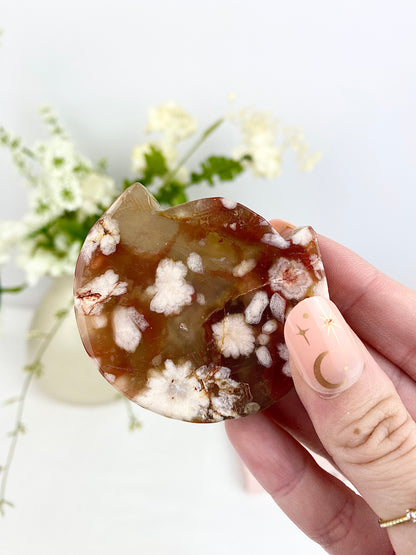 Carnelian Flower Agate Cat Bowl