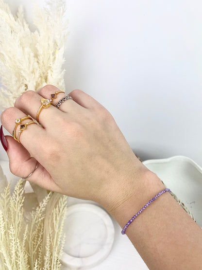 Amethyst Faceted Clasp Bracelet