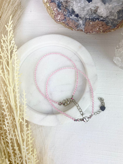 Rose Quartz Faceted Clasp Bracelet