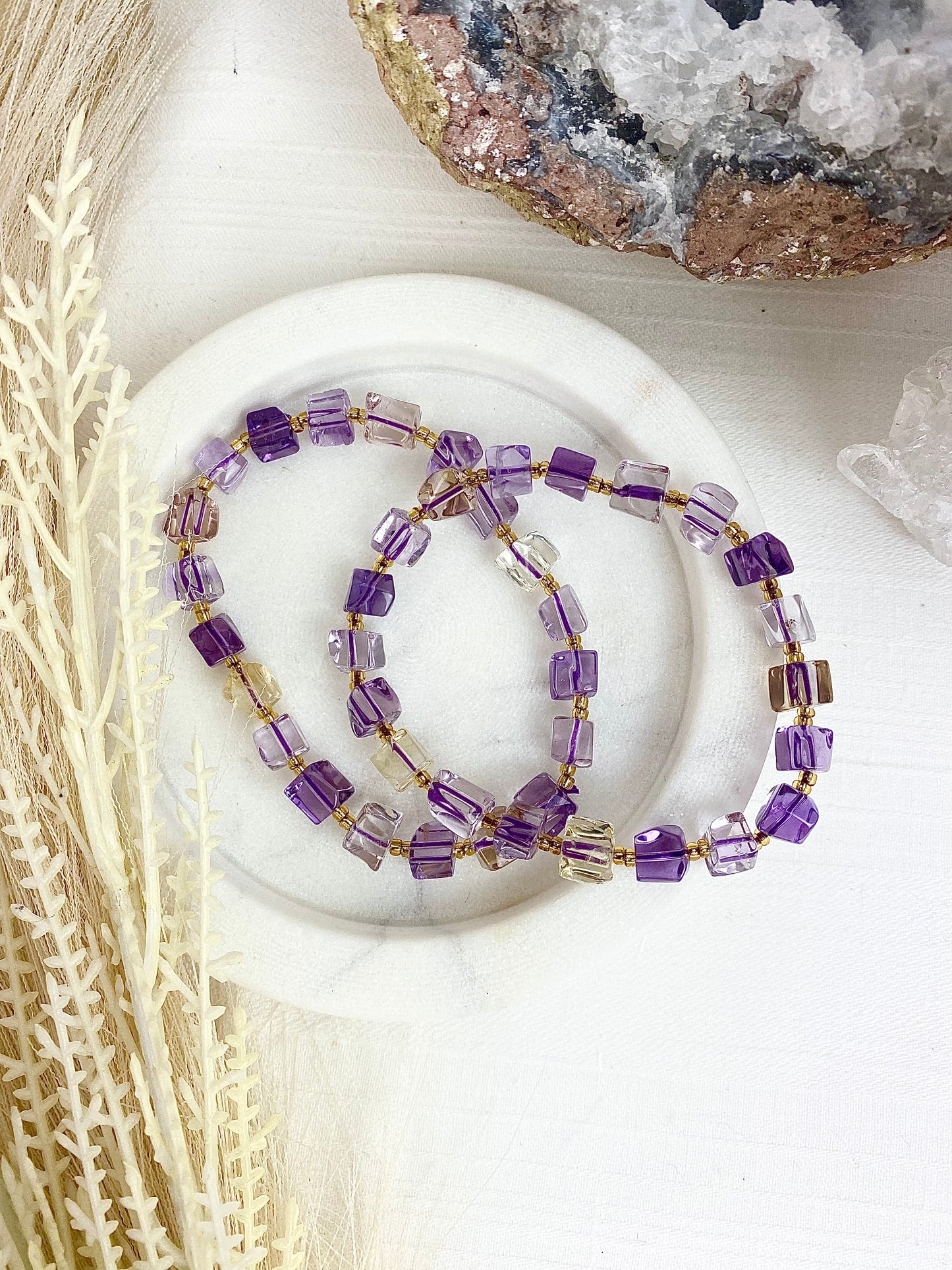 Ametrine Cubic Bracelets