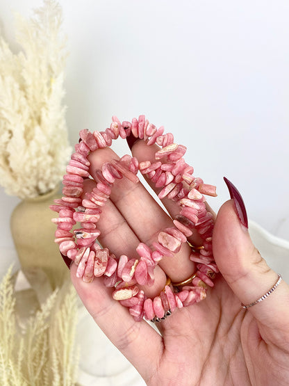 ☆ High Quality Rhodochrosite Chip Bracelets ☆