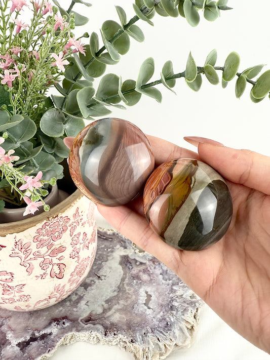 Polychrome Jasper Round Palm Stones