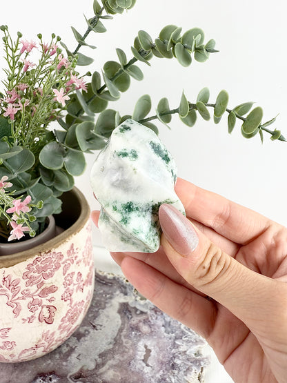 Moss Agate Small Flames