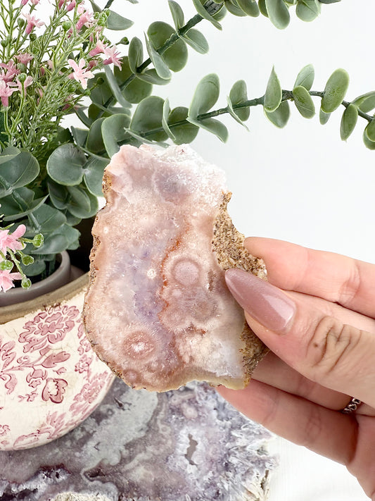 Pink Amethyst x Flower Agate Slab
