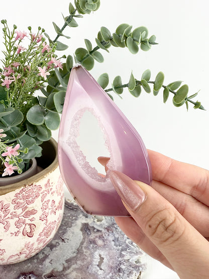 Pink Agate Druzy Freeform – 1.