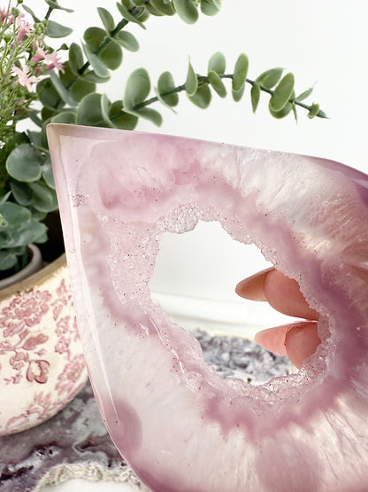 Pink Agate Sugar Druzy Freeform – 2.