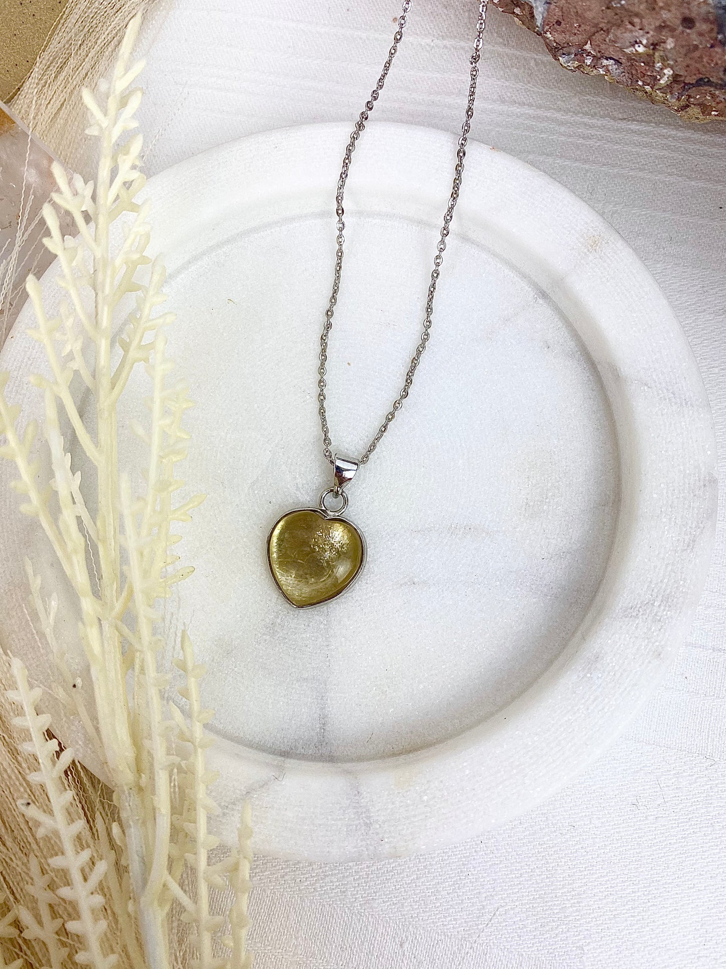 Yellow Lepidolite Flashy High Quality Necklace