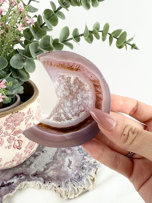 Druzy Agate Moon