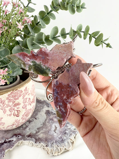 Pink Ocean Jasper Butterfly