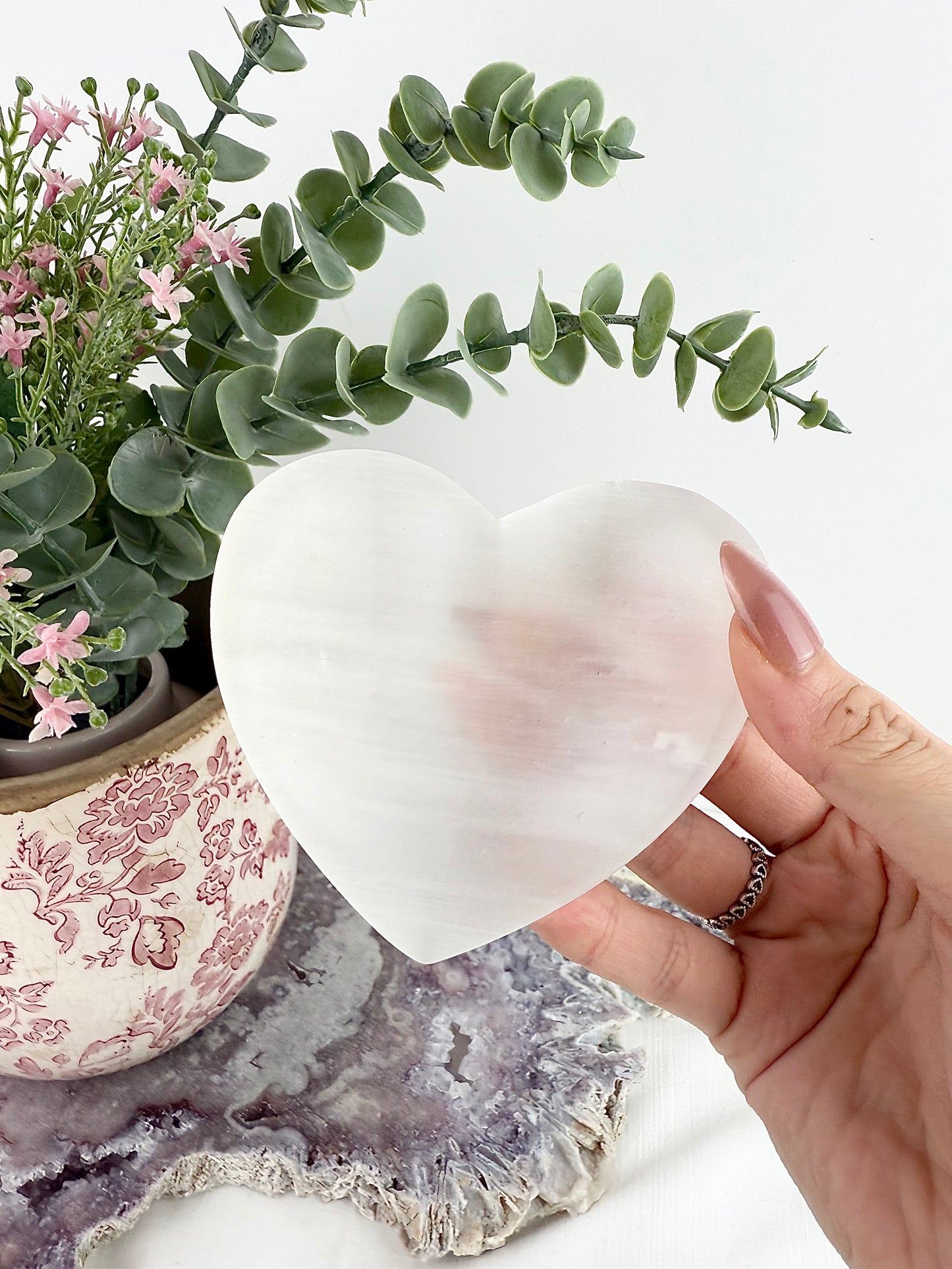 Selenite Heart Bowl