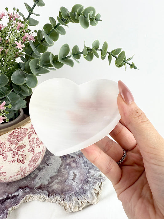 Selenite Heart Bowl
