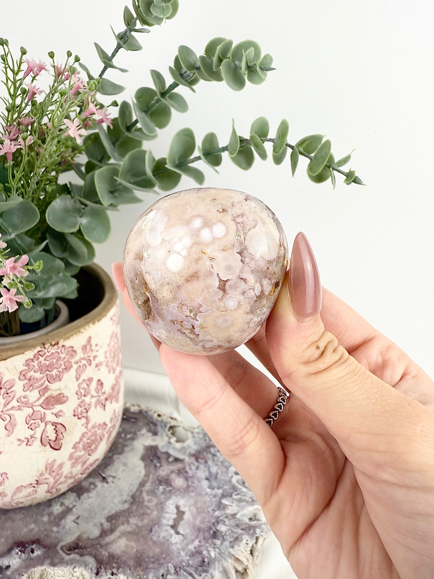 Pink Amethyst x Flower Agate Boulder