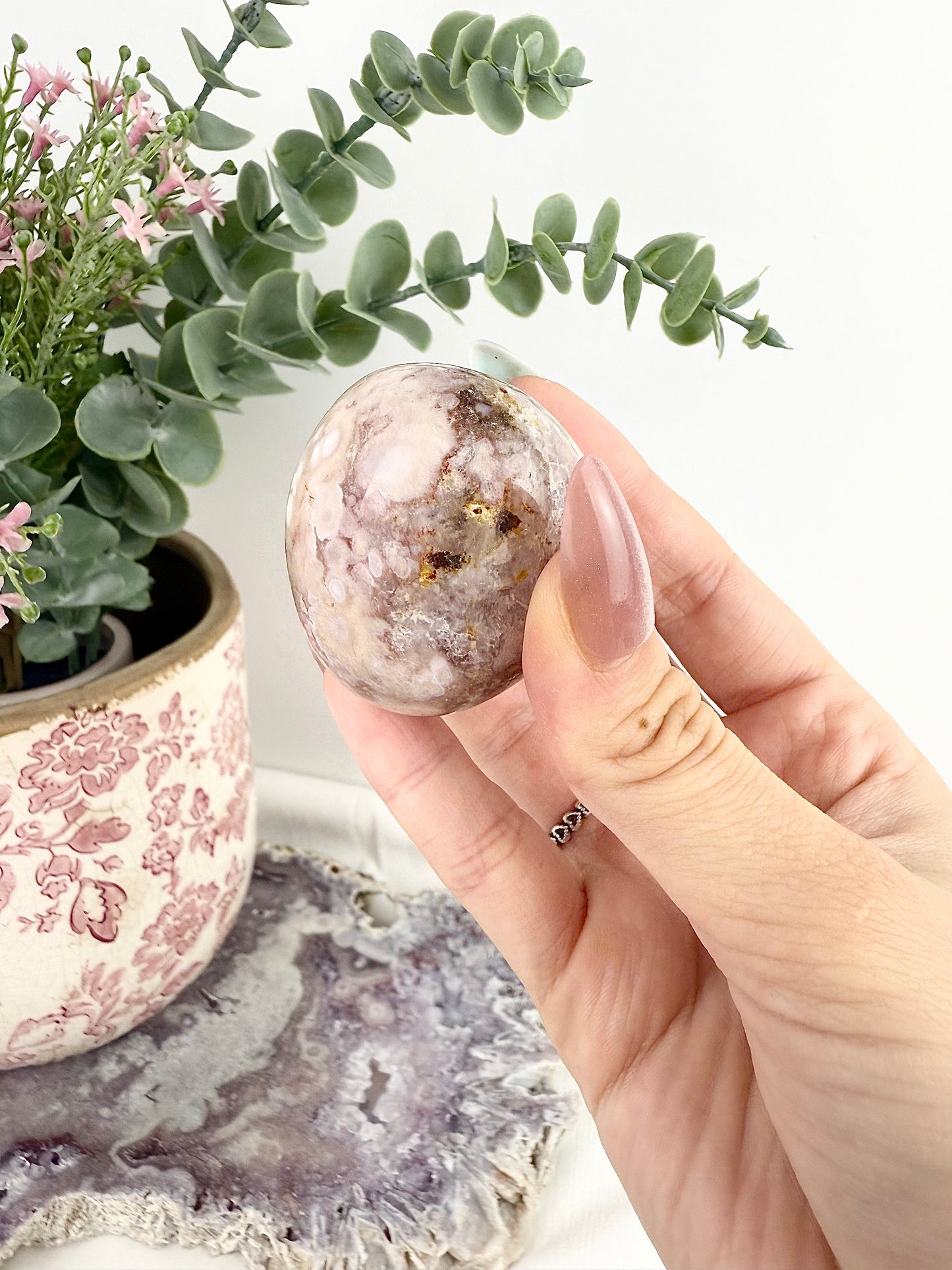 Pink Amethyst x Flower Agate Boulder