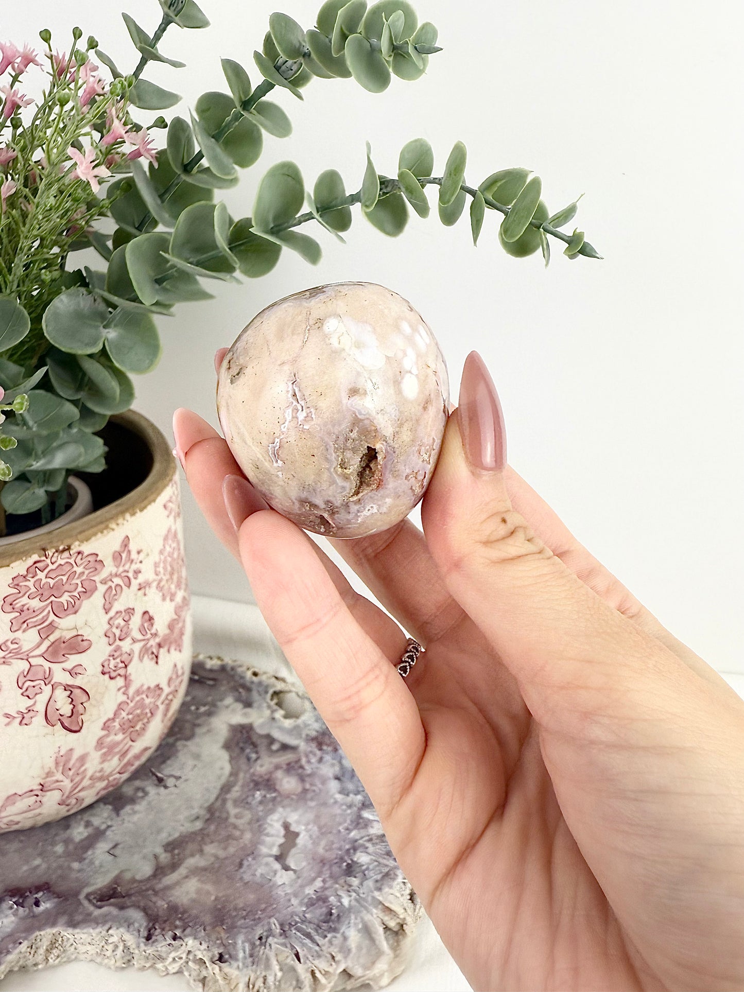 Pink Amethyst x Flower Agate Boulder