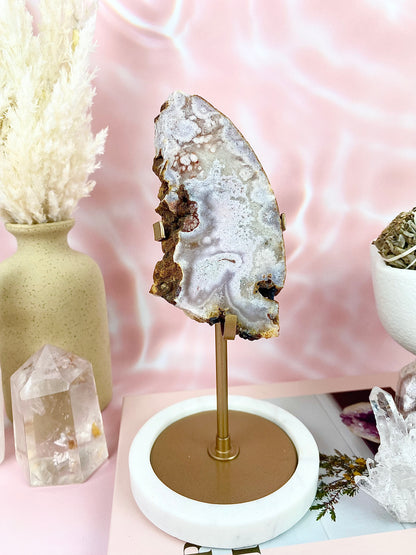 ✧ Pink Amethyst Slab with Stand — 2. ✧