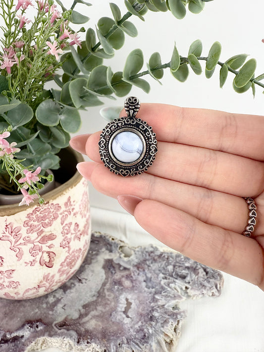 Blue Lace Agate Pendant