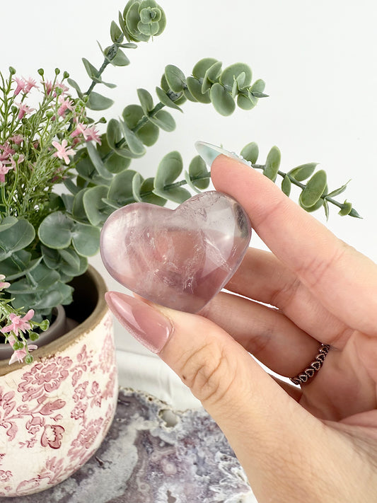 Purple Fluorite Heart