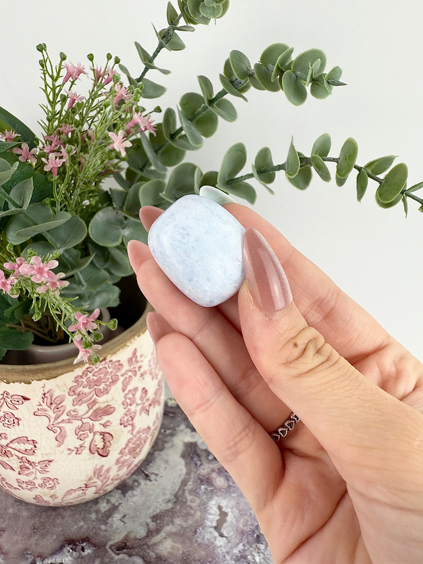 Blue Calcite Tumble