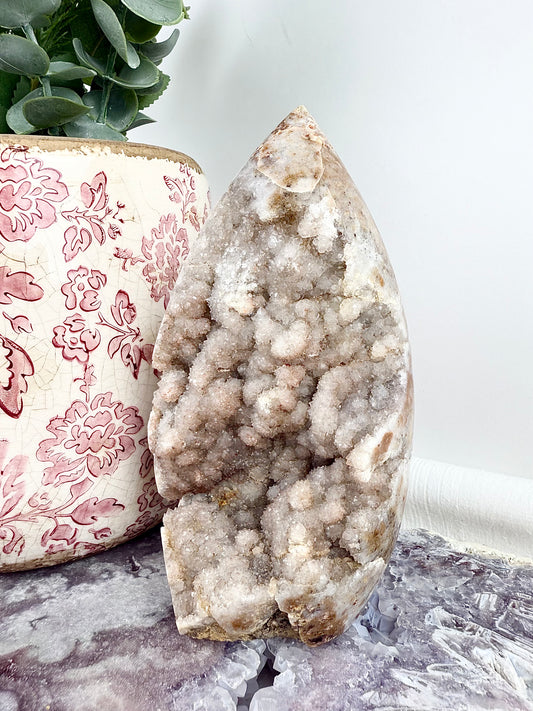 Druzy Pink Amethyst Large Freeform