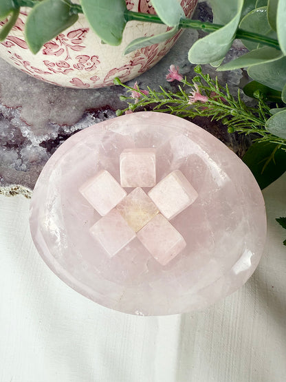 Rose Quartz Cubes