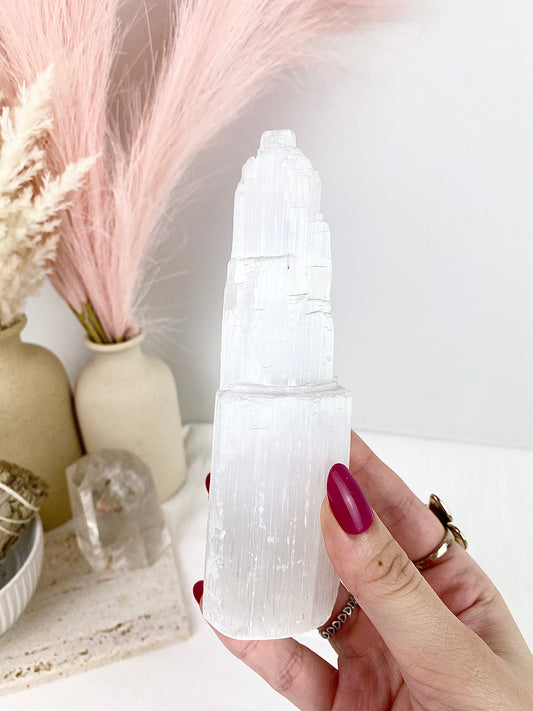 Selenite Large Rough Tower