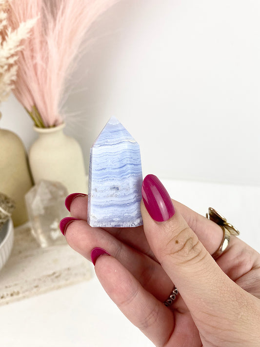 Blue Lace Agate Tower