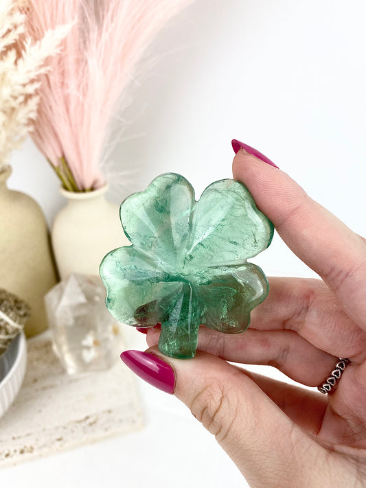 Green Fluorite Clovers