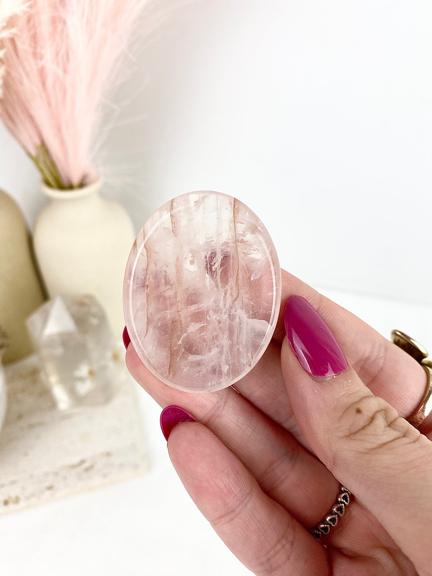 Fire Quartz Worry Stone