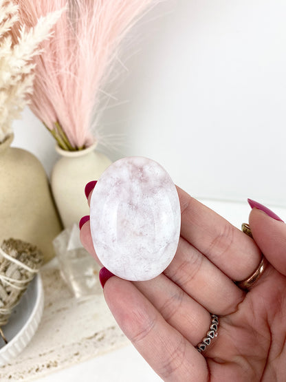 Pink Amethyst Palm Stones