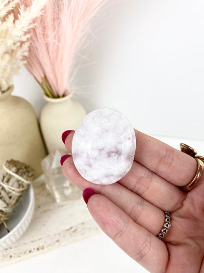Pink Amethyst Palm Stones
