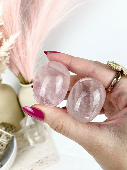 Star Flash A-Grade Rose Quartz Jumbo Tumbles