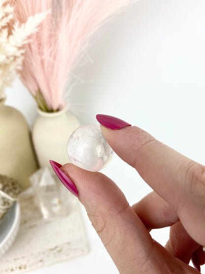 Star Flash High Quality Rose Quartz Mini Spheres