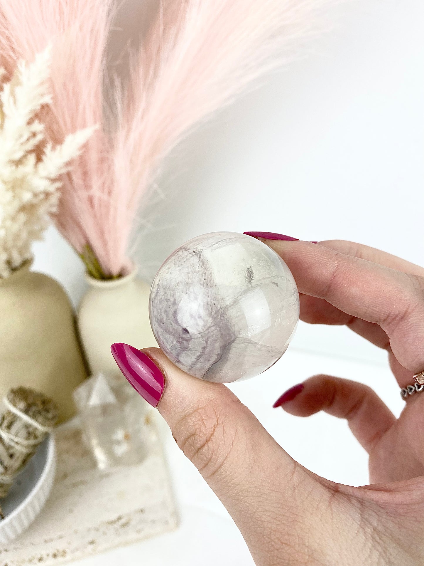 Silky Fluorite Sphere