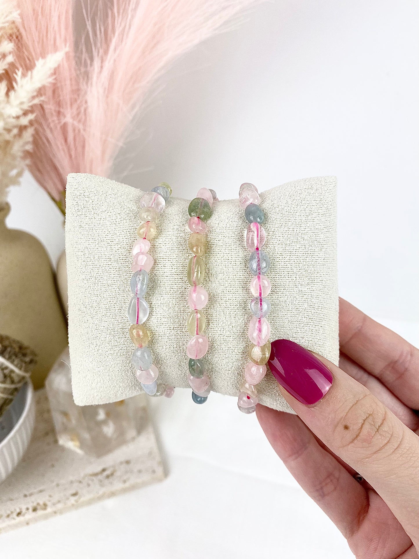 Morganite Nugget Bracelet
