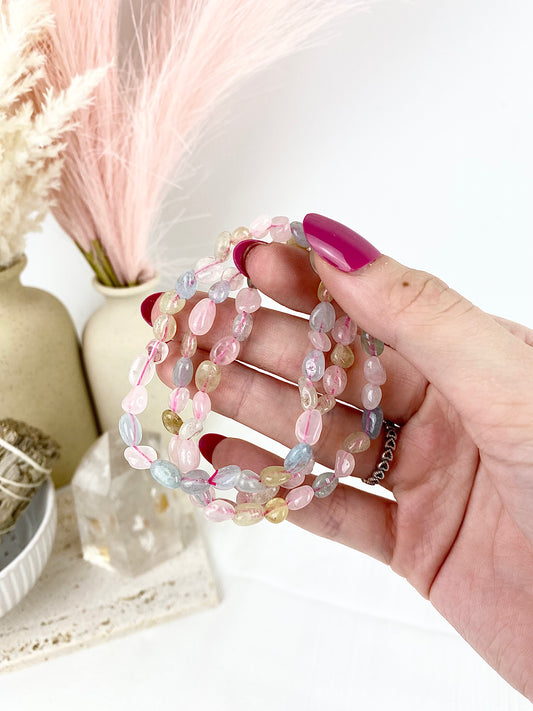 Morganite Nugget Bracelet