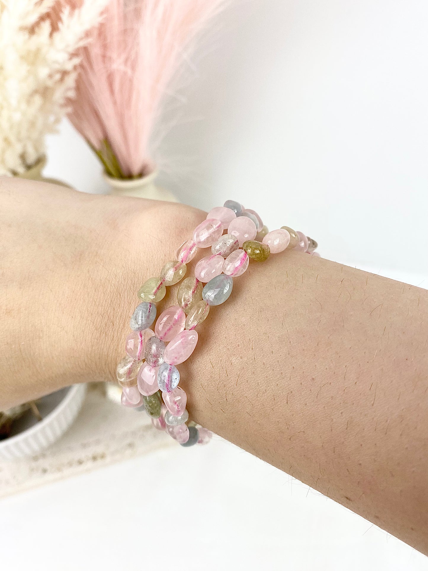 Morganite Nugget Bracelet