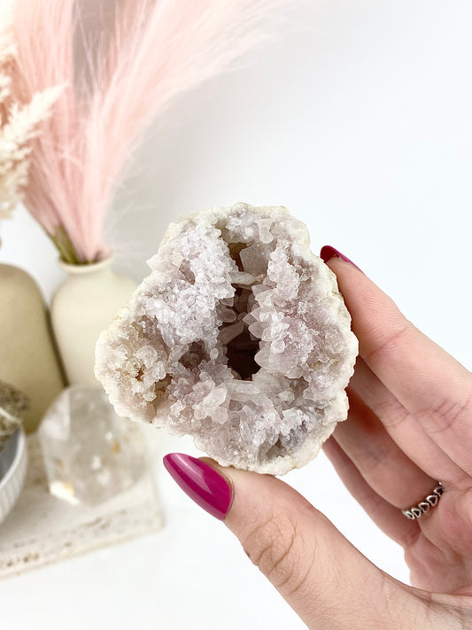 Pink Amethyst Druzy Geode