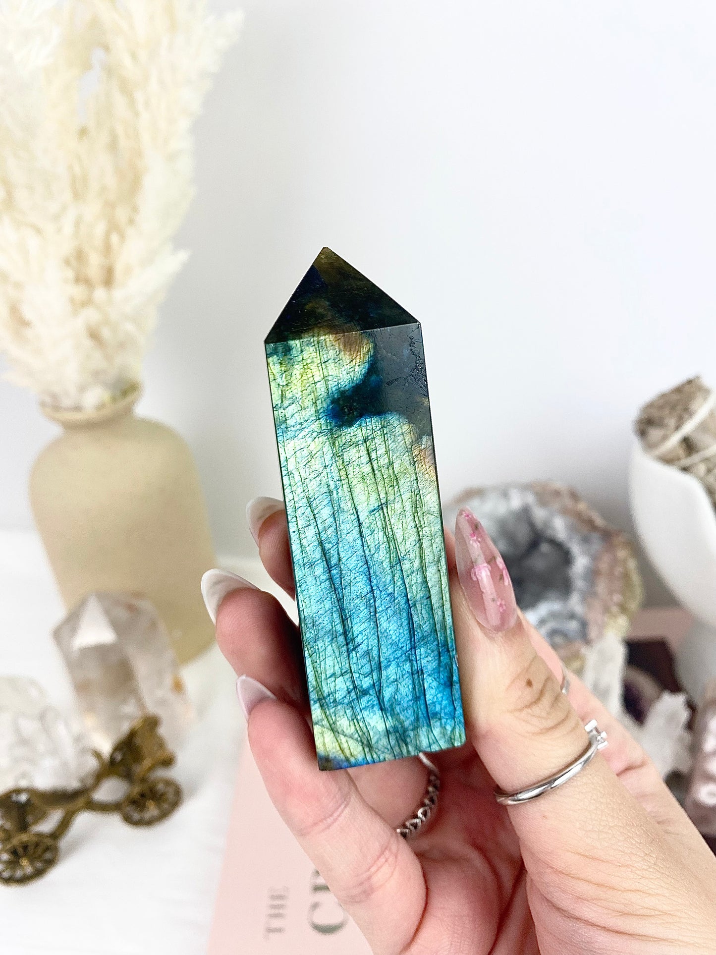 ✨ Flashy Rainbow Labradorite Tower 🌈